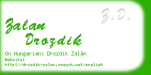 zalan drozdik business card